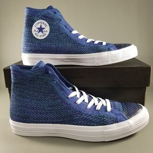 converse flyknit blue